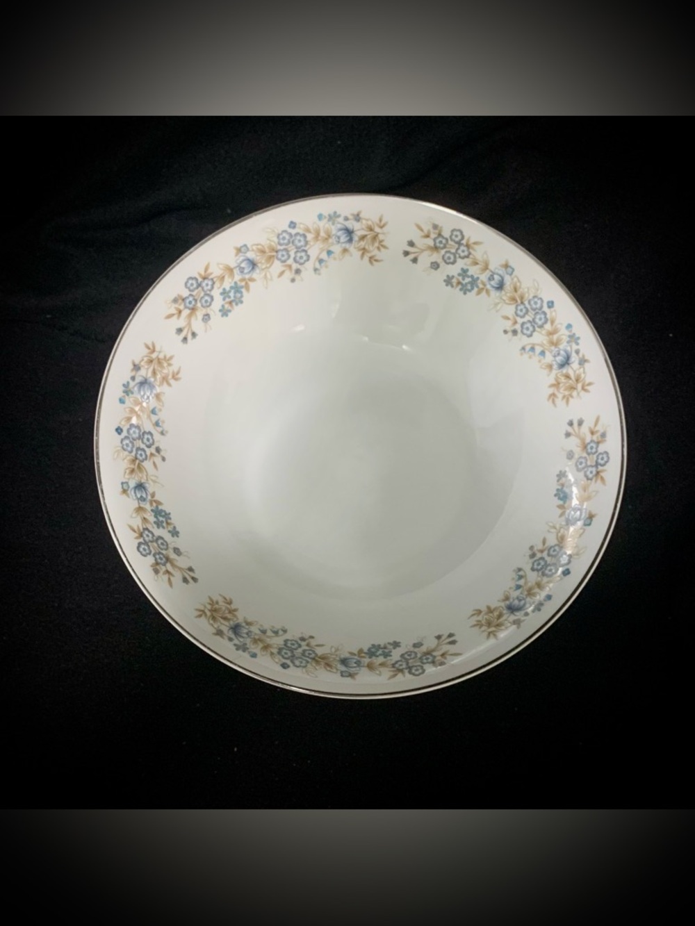 Vintage Oxford “Blue Heaven” Serving Bowl – Japan – Blue Floral Pattern – 9”